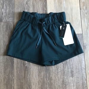 Lululemon teal blue On the Fly Shorts